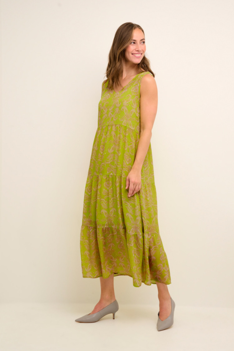 Cream CRParam long dress kim fit wild lime tapestry Cream