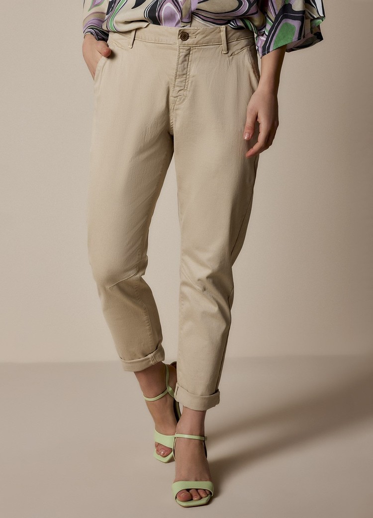 Summum Woman Tapered pant fine twill oatmeal Summum Woman