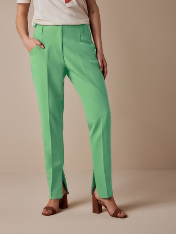 Summum Woman Trousers high waist soft foam soft emerald