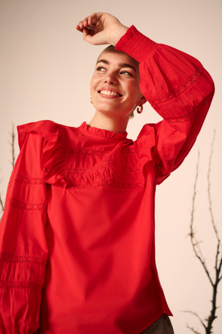 Cream CRRola blouse poppy red Cream