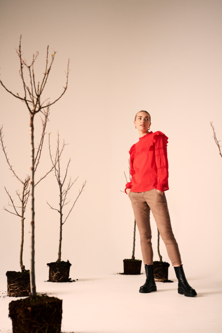 Cream CRRola blouse poppy red Cream