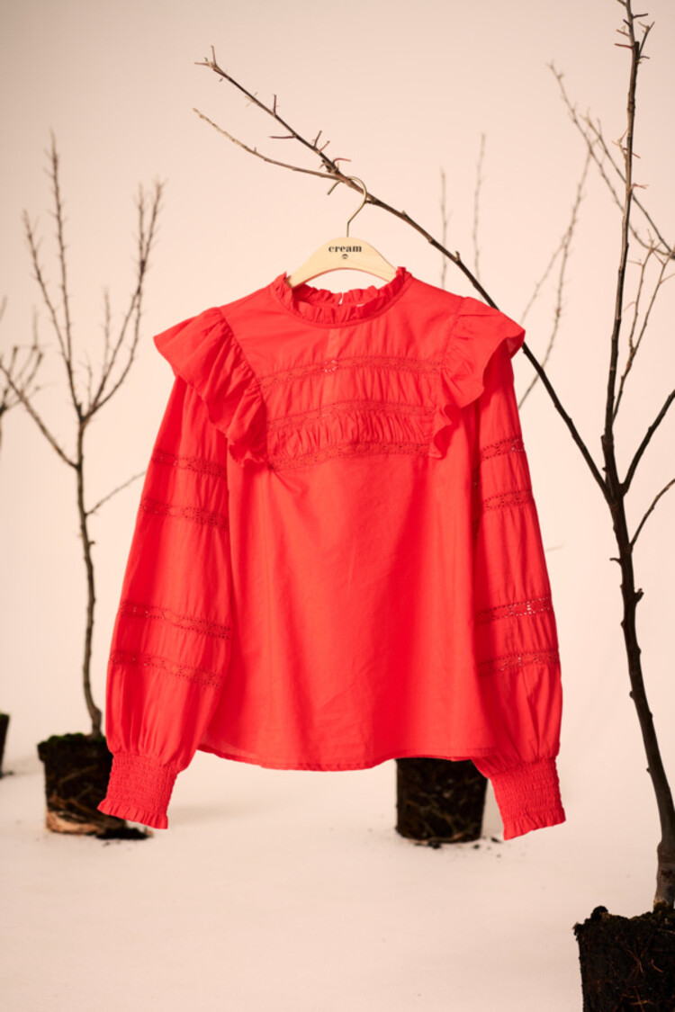 Cream CRRola blouse poppy red Cream