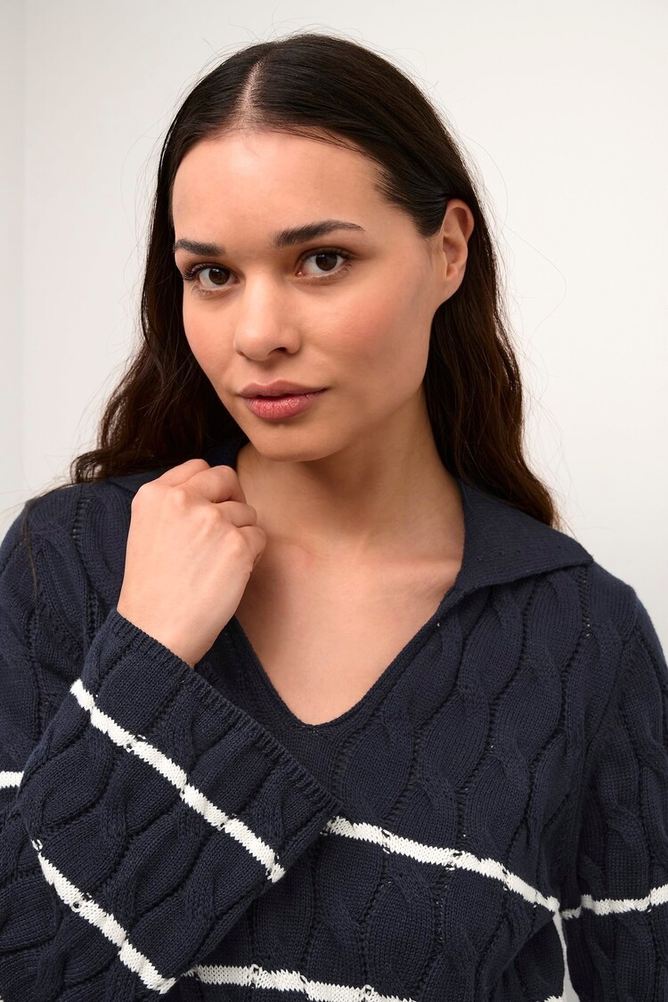 Cream CRPano pullover total eclipse stripe Cream