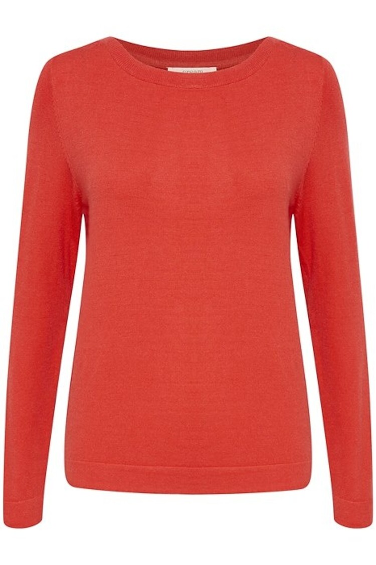 Cream CRDela knit pullover poppy red Cream