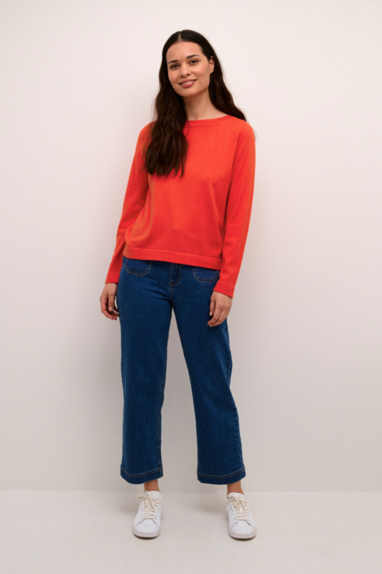 Cream CRDela knit pullover poppy red Cream