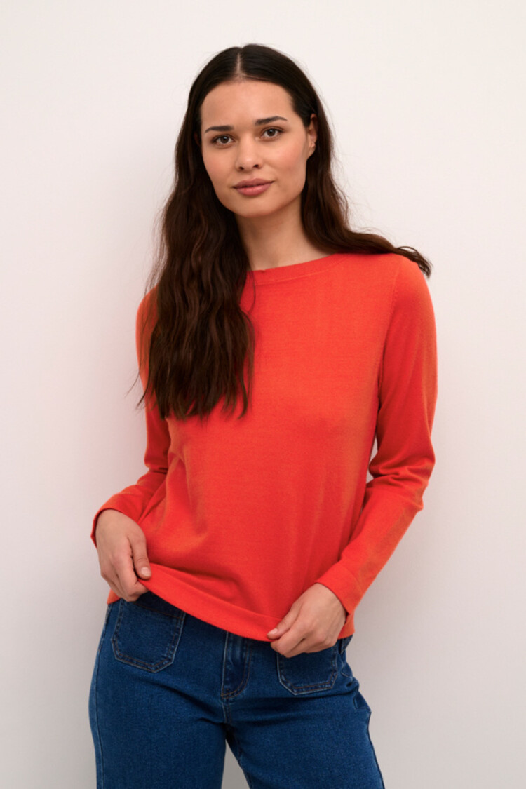 Cream CRDela knit pullover poppy red Cream