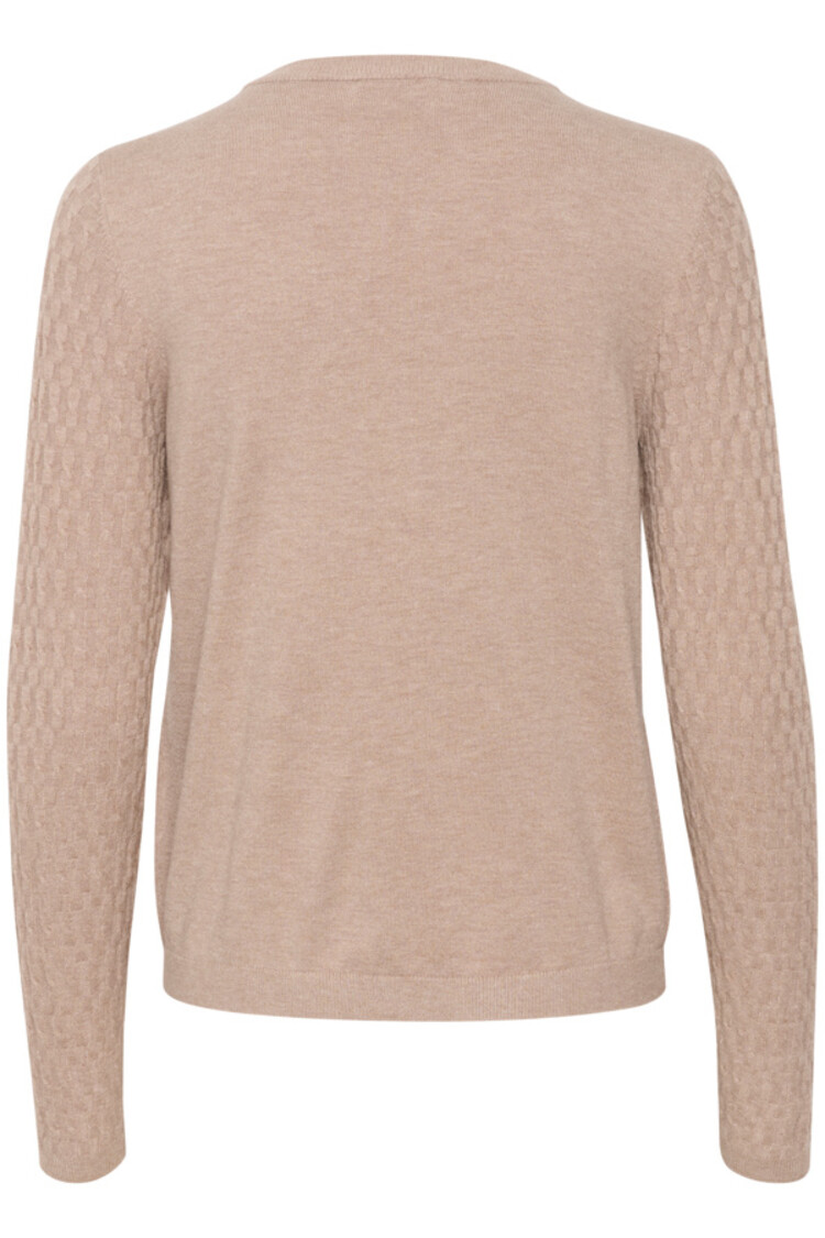 CRDela cable knit cardigan mountain trail melange Cream