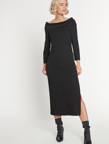 Carmen jurk Mepel zwart