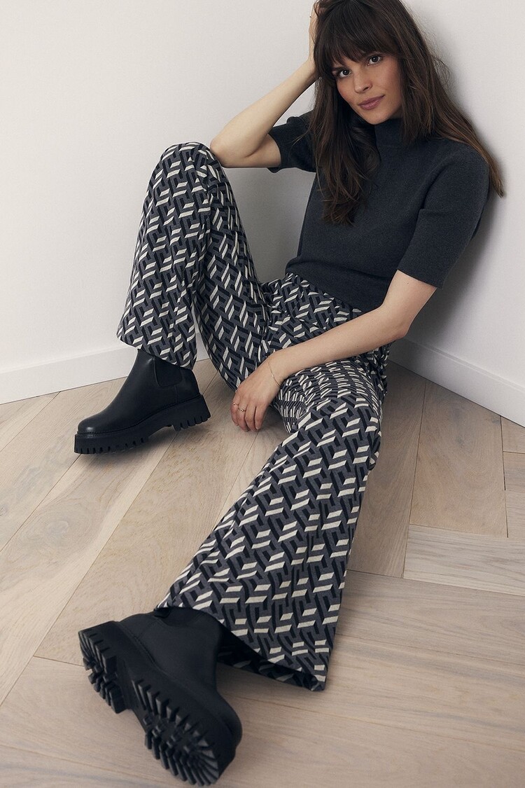 Corel Amsterdam Boa retro pants jacquard ultimate gray Corel