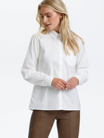 Cream Acir shirt snow white