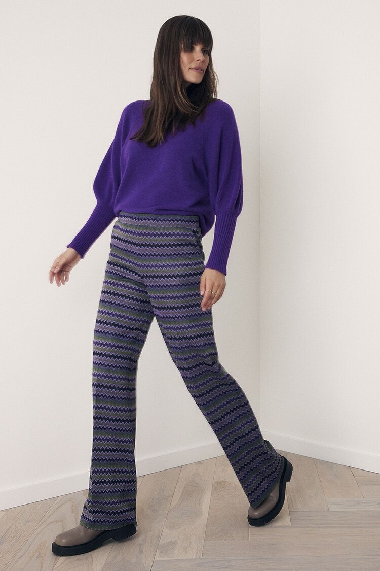 Lilly weaves pants jacquard lurex purple Corel