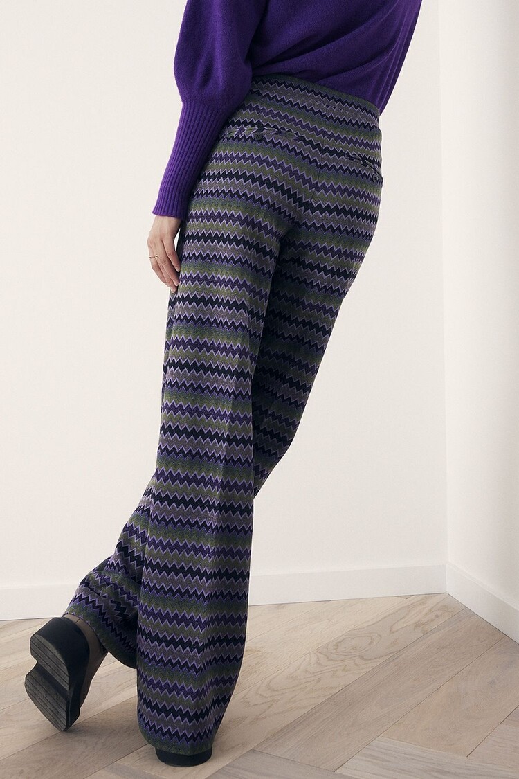 Corel Amsterdam Lilly weaves pants jacquard lurex purple Corel