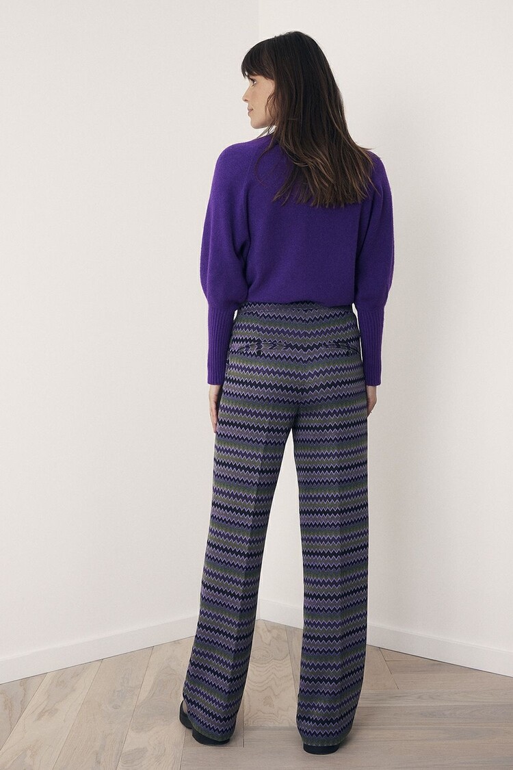 Lilly weaves pants jacquard lurex purple Corel