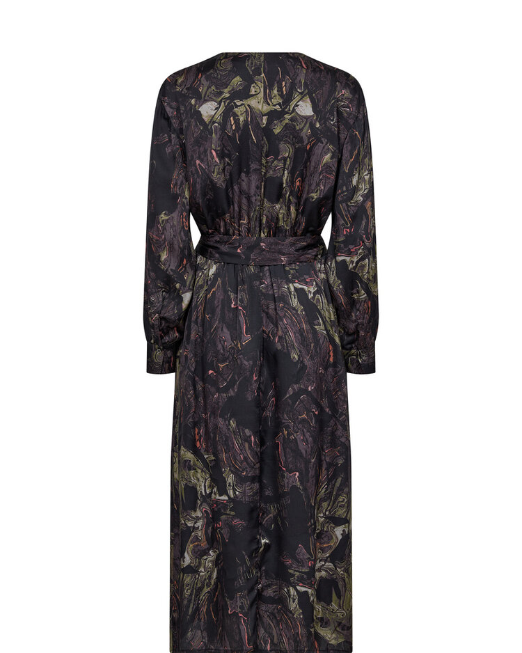 Mos Mosh MMLetana marble wrap dress black Mos Mosh