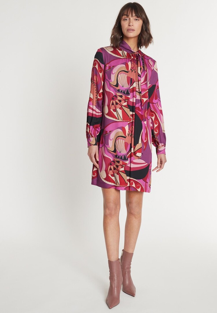 Ana Alcazar Blouse jurk Makisa multicolour Ana Alcazar