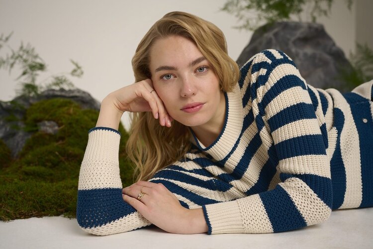 Cream CRMuka knitted pullover gibraltar sea stripe Cream