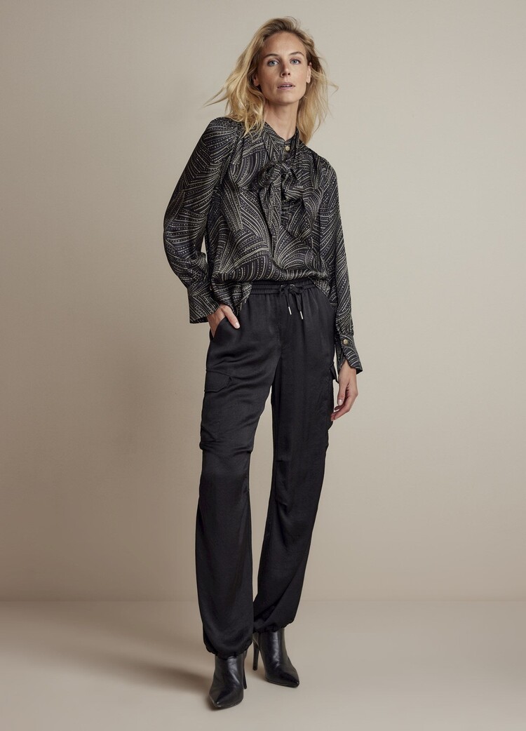 Summum Woman 25Years Sequin print top black Summum Woman