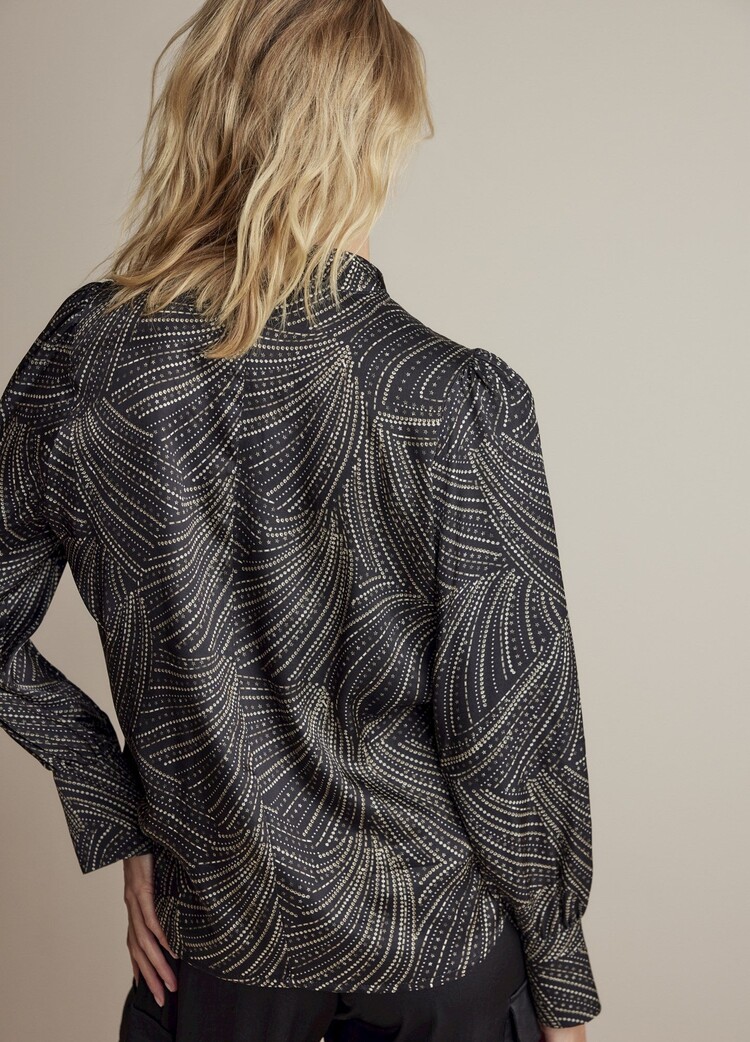 Summum Woman 25Years Sequin print top black Summum Woman