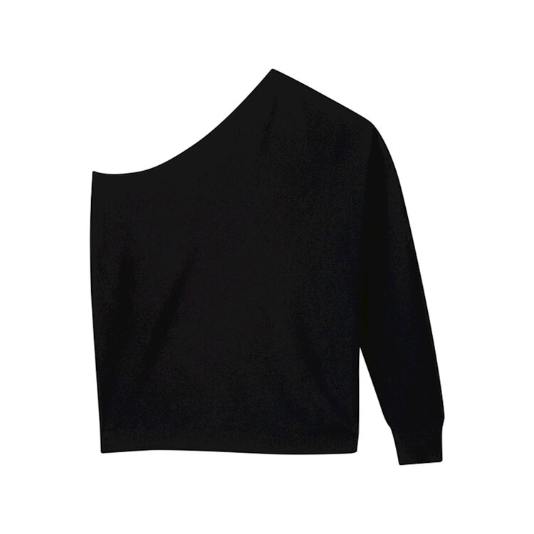 Summum Woman Off-shoulder top basic knit black Summum Woman