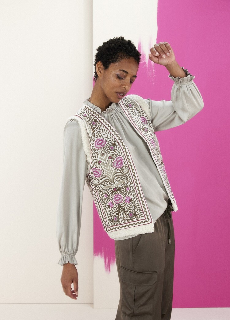 Embroidered gilet multicolour Summum Woman