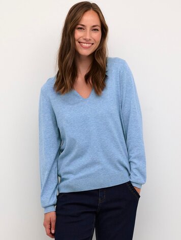 Dela knit pullover marina melange