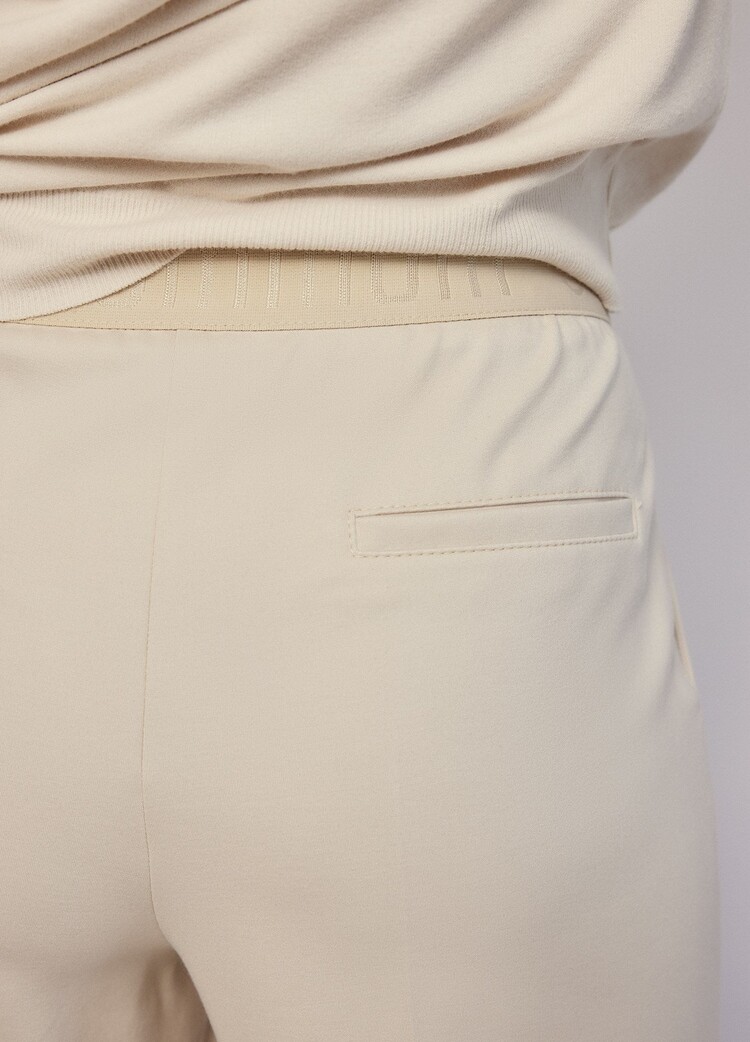 Summum Woman Trousers boot cut punto milano ivory Summum Woman