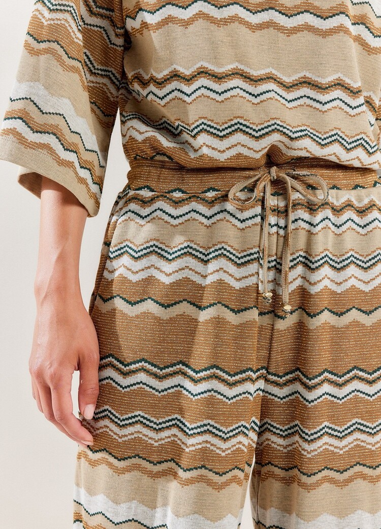 Jumpsuit zig zag lurex jacquard desert Summum Woman