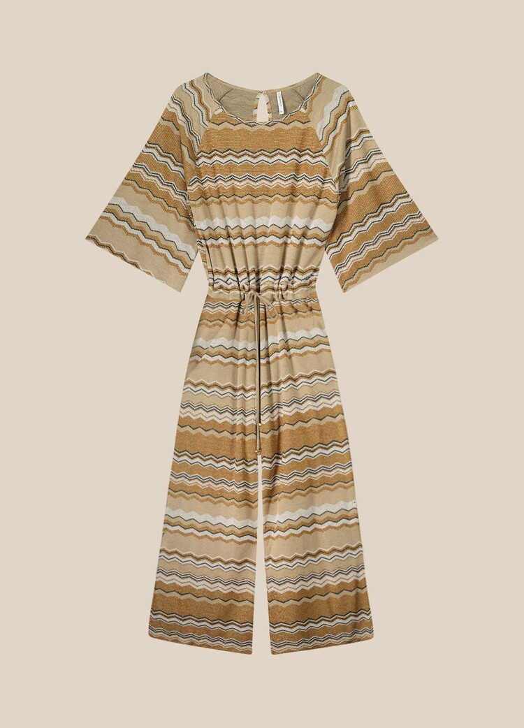Summum Woman Jumpsuit zig zag lurex jacquard desert Summum Woman