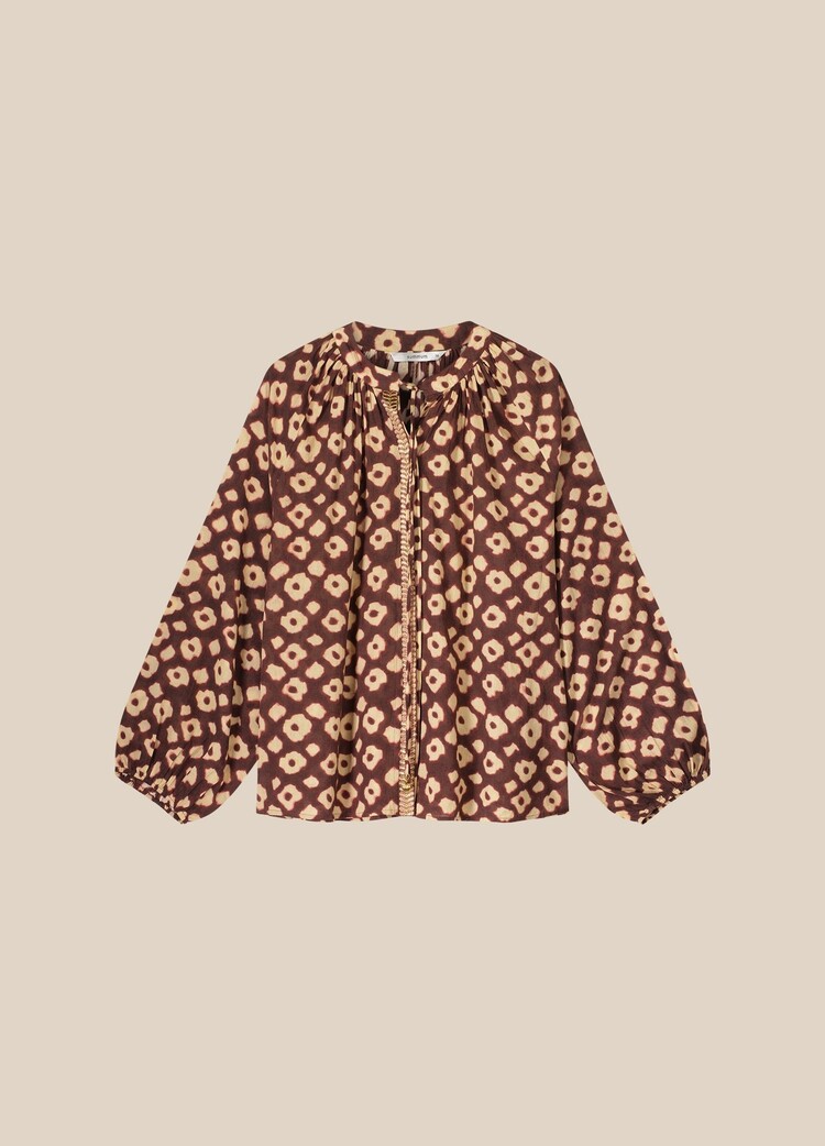 Summum Woman Blouse flower mix red grape Summum Woman