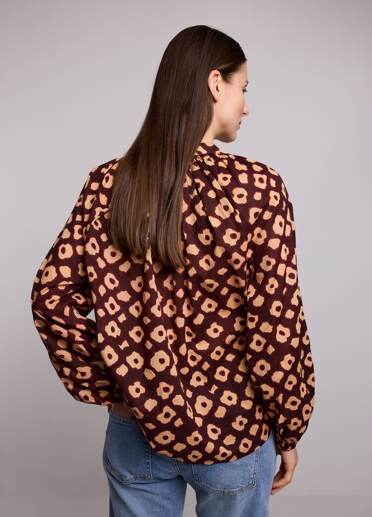 Summum Woman Blouse flower mix red grape Summum Woman