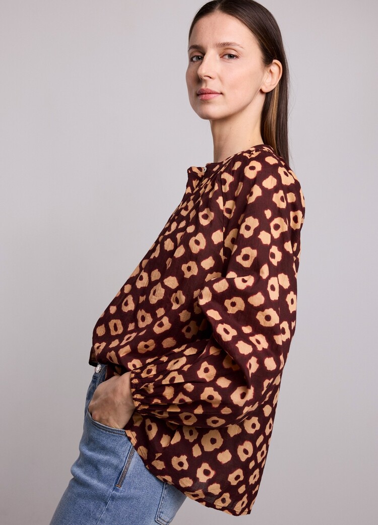 Summum Woman Blouse flower mix red grape Summum Woman