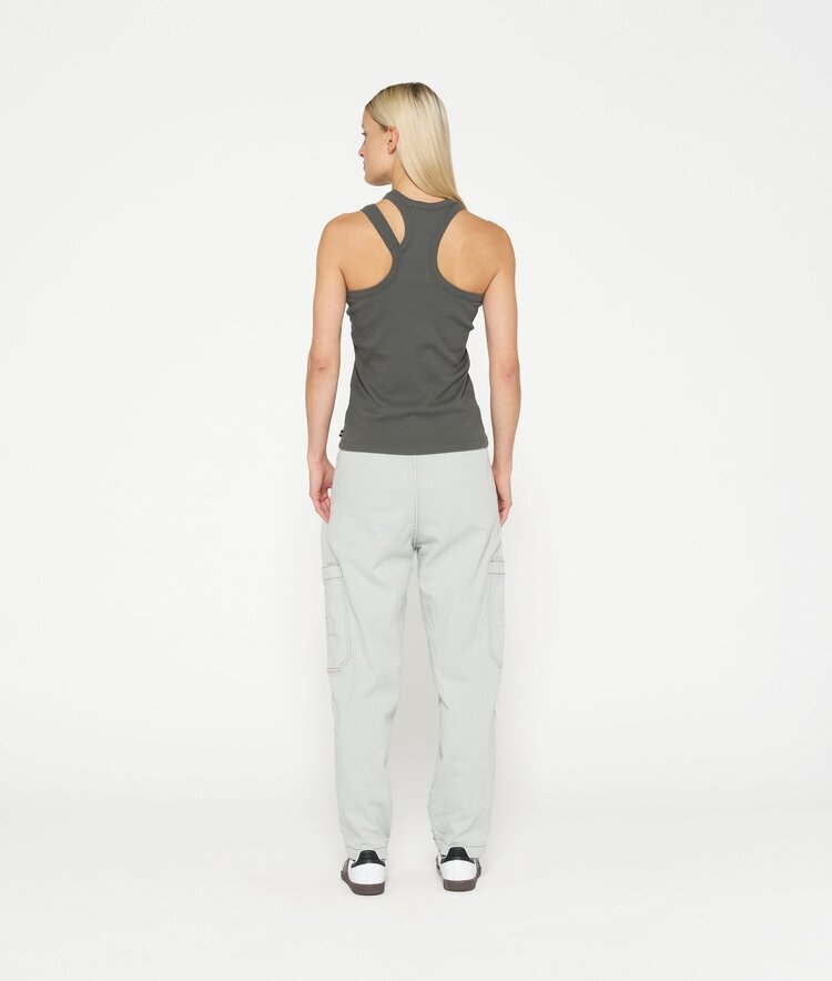 Cut out tank top rib oil grey 10Days