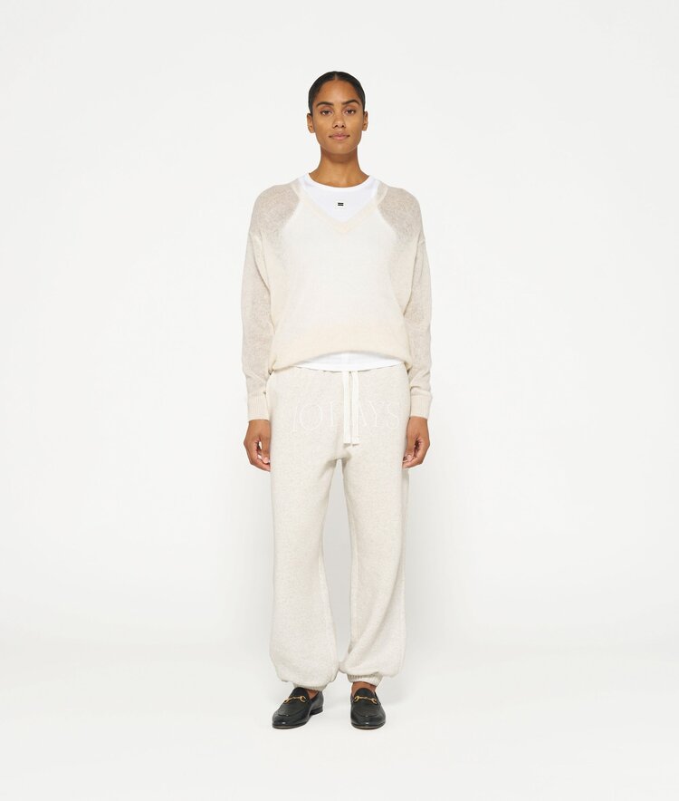 The v-neck knit sweater ecru 10Days