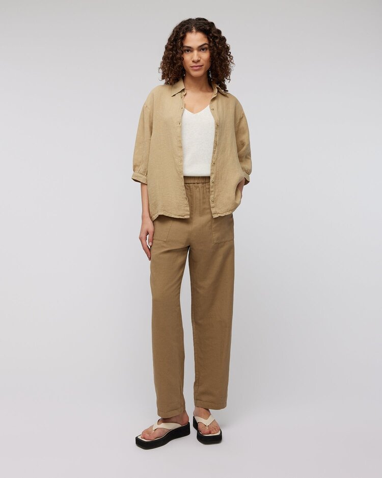 Knit-ted Katja blouse clay Knit-ted