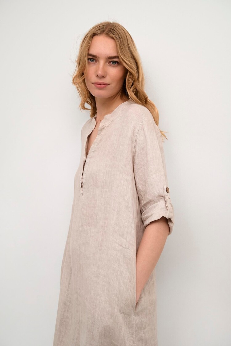 Cream CRBellis caftan dres mollie fit crispy sand Cream