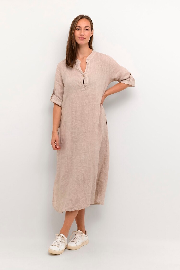 Cream CRBellis caftan dres mollie fit crispy sand Cream