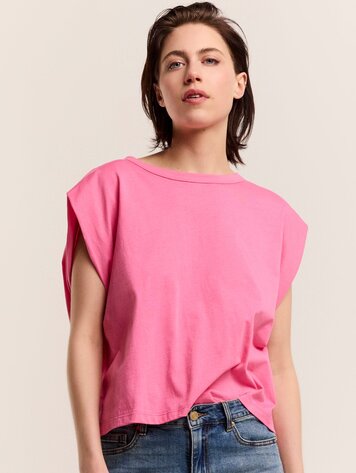 Summum Woman Oversize top fine single jersey cotton candy