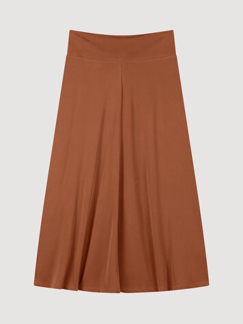 Summum Woman Jersey skirt washed modal single jersey cacao