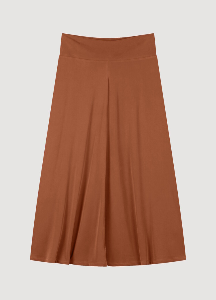 Summum Woman Jersey skirt washed modal single jersey cacao Summum Woman