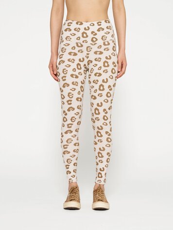 Yoga leggings leopard soft white melee
