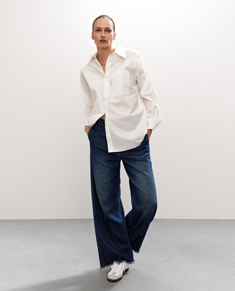 Blouse crispy poplin white Summum Woman