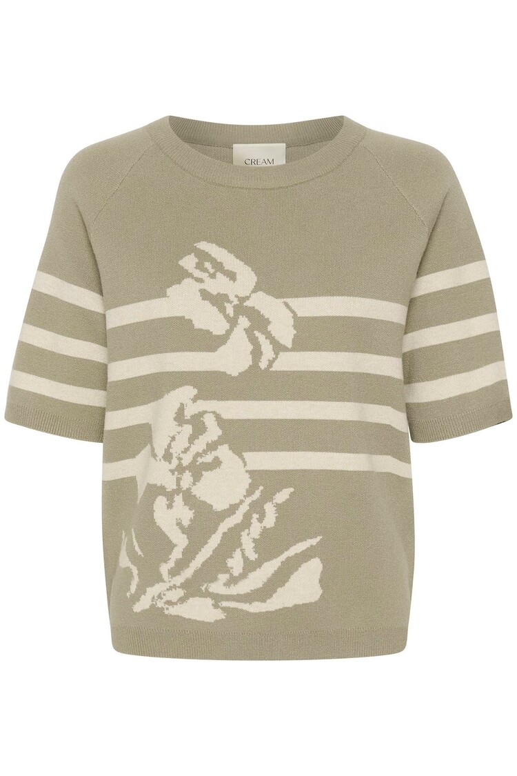 Cream CRDela pullover Overland Trek Scroll Stripe Cream