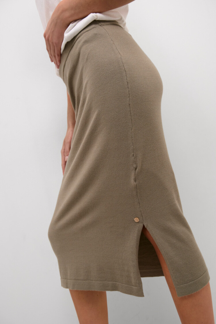 Cream CRDela knit skirt Overland Trek Cream