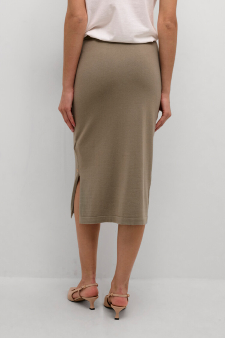 Cream CRDela knit skirt Overland Trek Cream