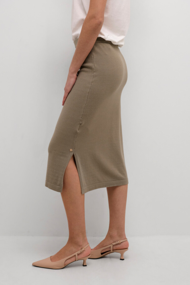 Cream CRDela knit skirt Overland Trek Cream