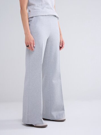 Summum Woman Trousers boot cut punto milano mist