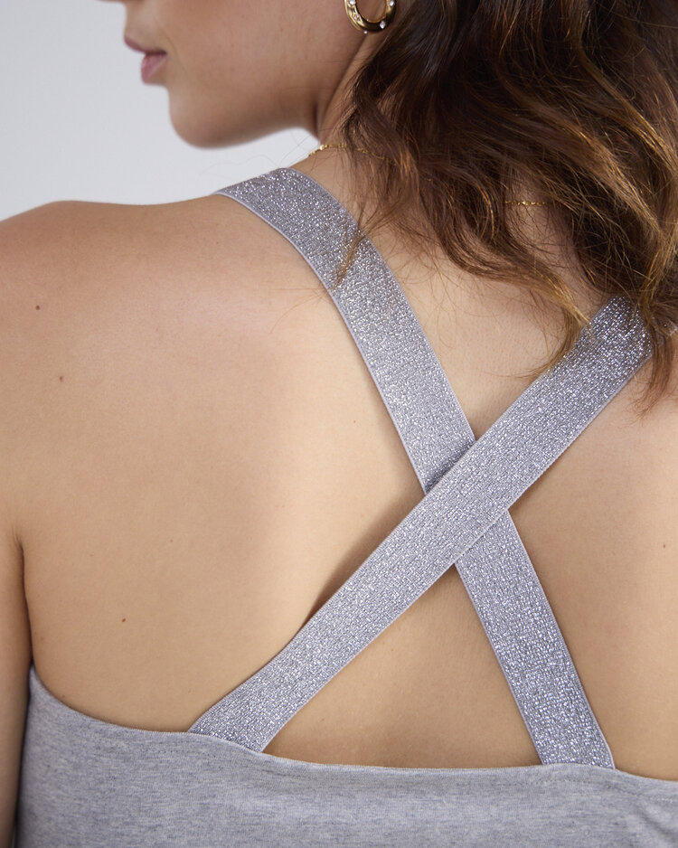 Summum Woman Singlet crossband cotton basics mist Summum Woman