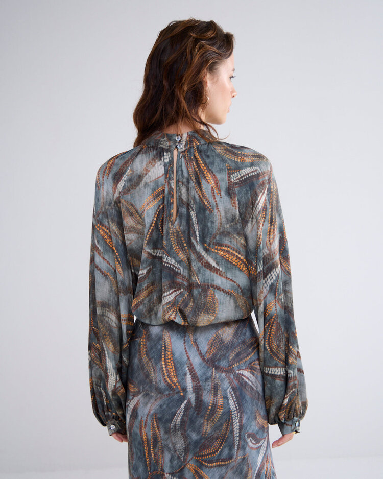 Summum Woman Top dotted leafs cloud Summum Woman