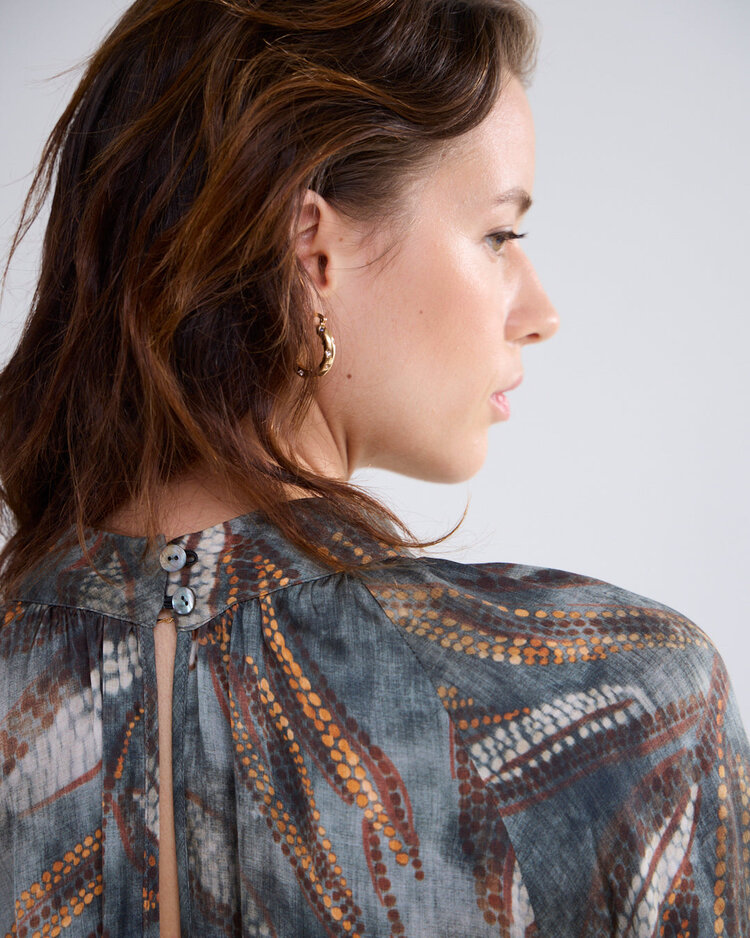 Summum Woman Top dotted leafs cloud Summum Woman