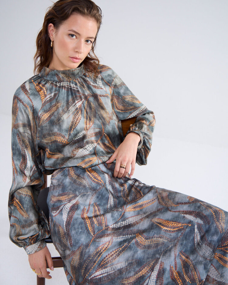 Summum Woman Skirt dotted leafs cloud Summum Woman